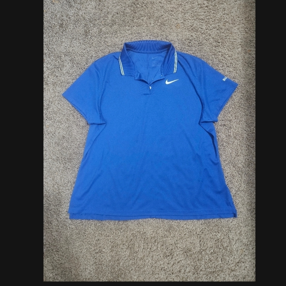 Nike Royal Blue Polo Shirt Dri-fit
